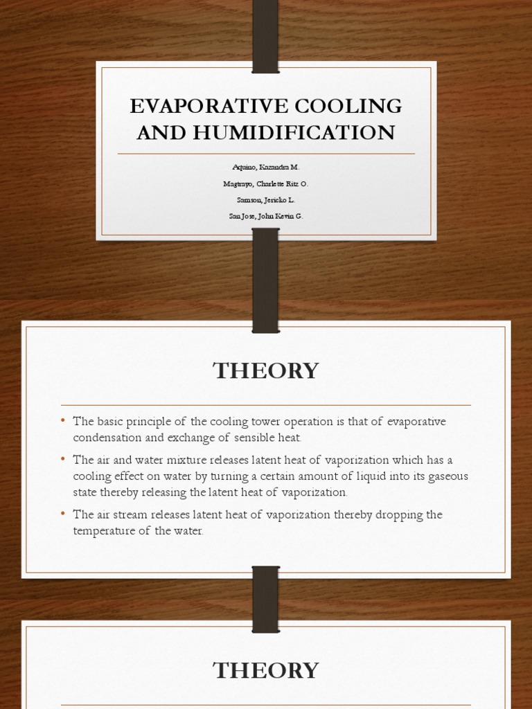 Evaporative Cooling Tower Principles | PDF | Air Conditioning | Latent Heat