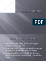 Managerial Judgments