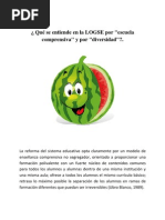 Qué se entiende en la LOGSE por _escuela comprensiva_ y por _diversidad