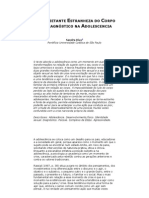 A Inquietante Estranheza Do Corpo e o Diagnostico Na Adolescencia