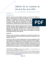 LA EXPERIENCIA DE LA Comisión de Consolidación de la Paz  de la ONU