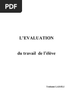 Evaluation Travail Eleve