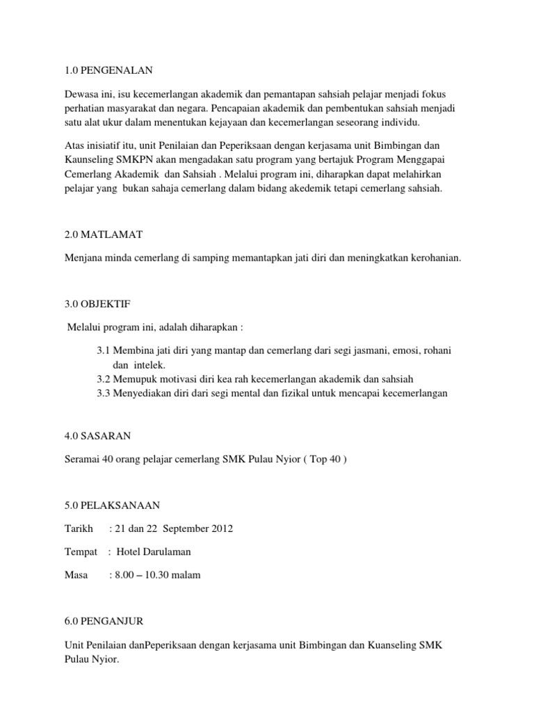 Program Jejak Cemerlang Akademik Pdf