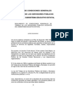 Reglamento de Condiciones Genrales de Trabajo de Los Servidores Publicos