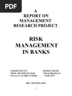 RISK MANAGEMENT IN BANK pROJECT