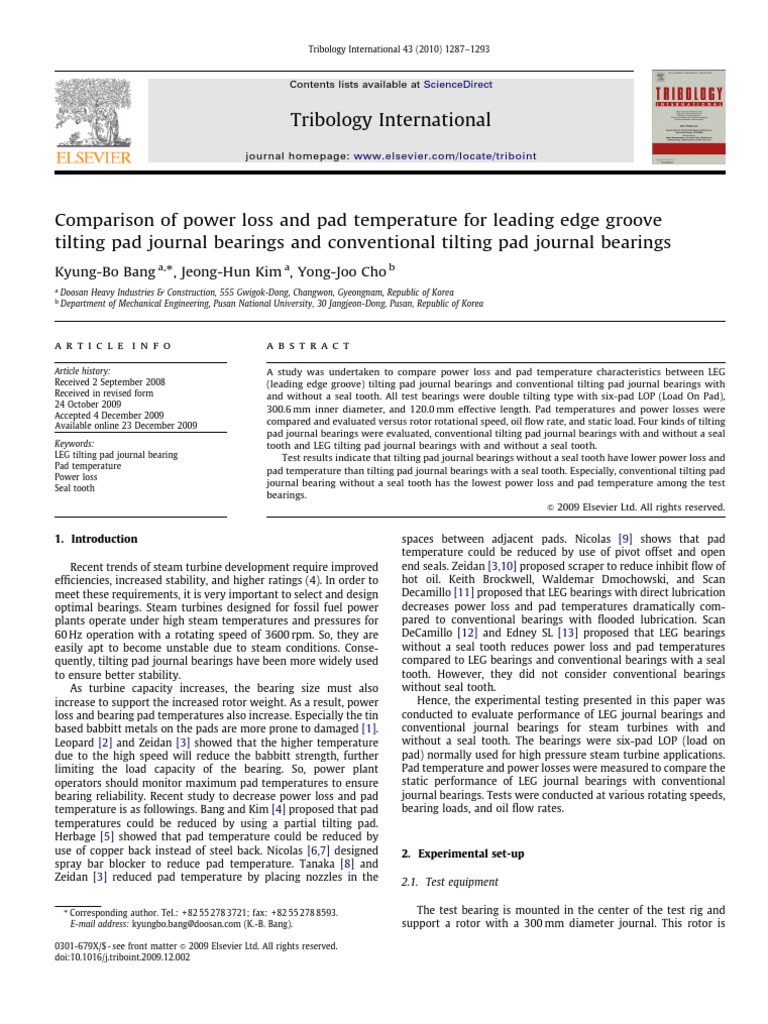 Heat Loss Comparision Between Leading Edge Groove and Conventional Pad