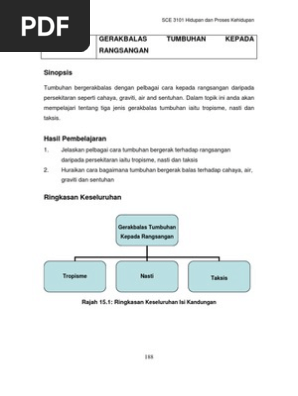 15 Gerakbalas Tumbuhan Kepada Rangsangan Pdf