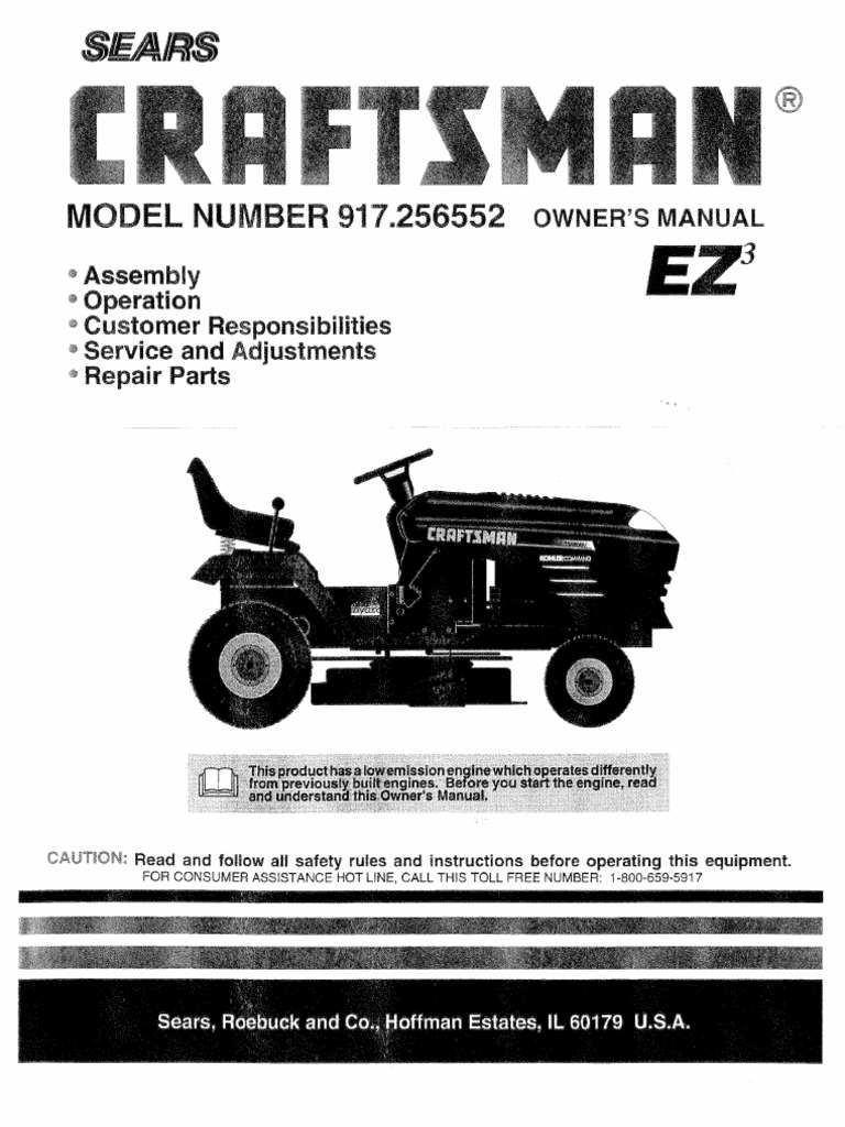 Craftsman Lawn Tractor 917.256552 | PDF | Mower | Lawn Mower