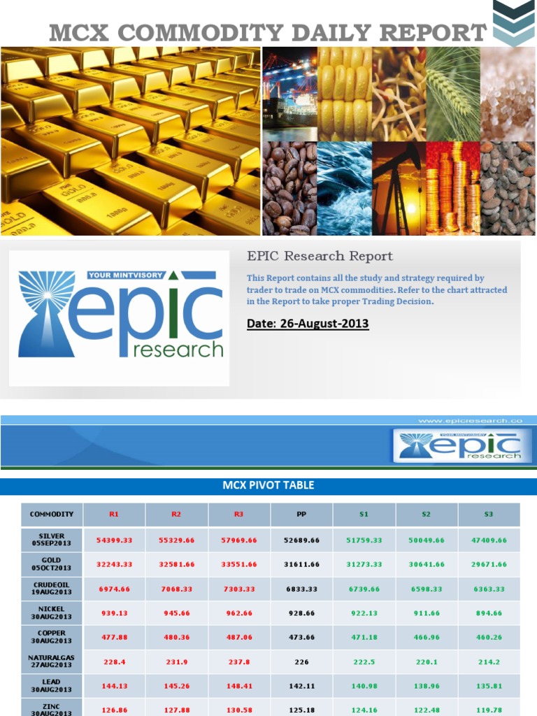 Daily Commodity Report 26 Aug 2013 | PDF | Stocks | Investor