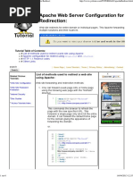 Apache Web Server Configuration For Web Site Redirect