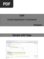 Oracle Application Framework: Ramgopal