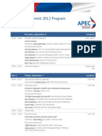 APEC CEO Summit 2012 Program Summary