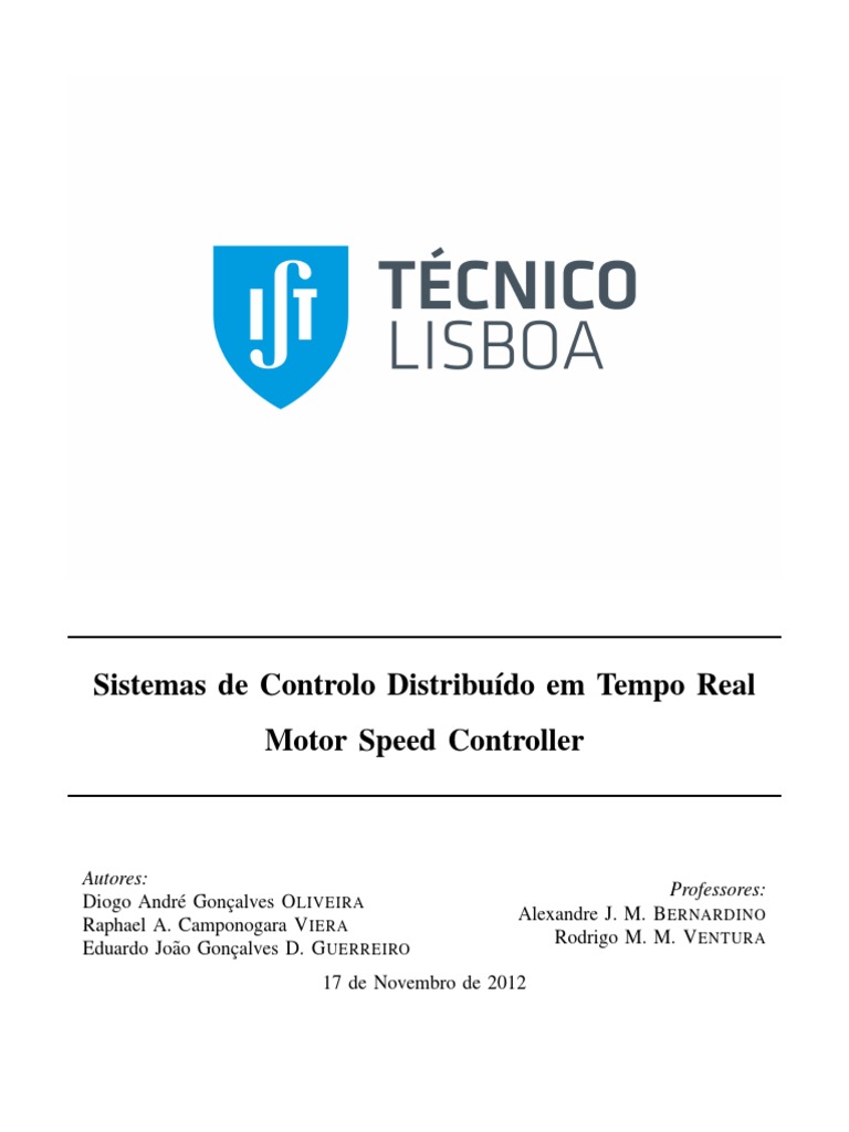 Sistemas de Controlo Distribu Ido em Tempo Real Motor Speed Controller ...