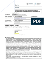 Project Title: Highly EMI-immune Low-Noise Nano Scale Integrated Circuits For Portable Electro-Medical and Electro-Sensor Applications