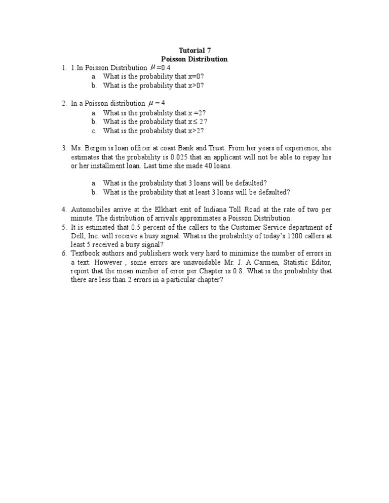 Tutorial 7 | PDF