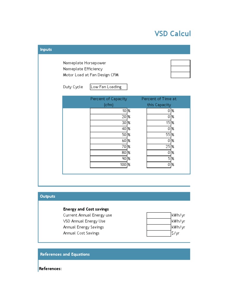 Instructions for Using the VSD Calculator for Fans Tool A Guide to