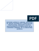 Informe Sobre Nuevo Sistema de Grupos Profesionales Sector Quimica