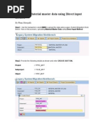 LSMW - Material Master Data Upload Using Direct Input Metho