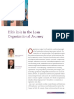 HR's Role in The Lean Organizational Journey: Changed The World, The Concepts of Lean Started More Than 90 Years Ago