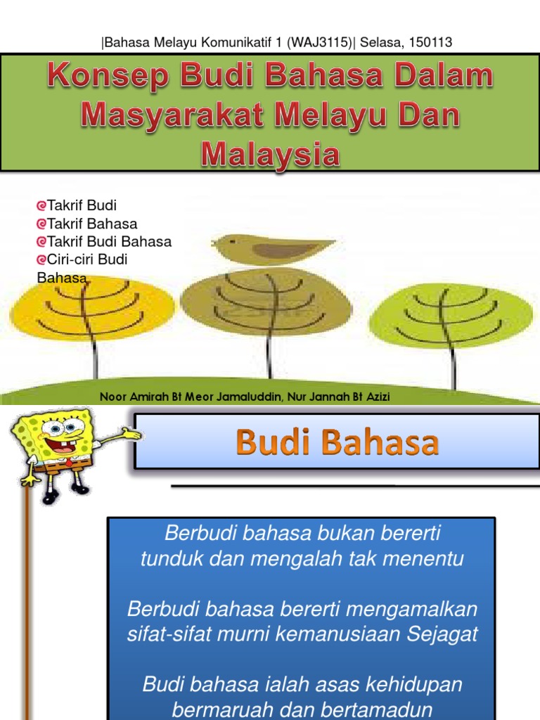 Konsep Budi Bahasa Dalam Masyarakat Melayu Malaysia Pdf