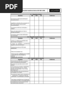 Check List Iso 9001 - Iso14001 - Ohsas18001