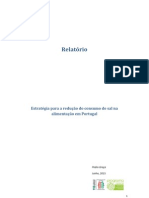 Relatório: Estratégia para a redução do consumo de sal na alimentação em Portugal