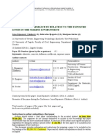 CONCRETE PERFORMANCE IN RELATION TO THE EXPOSURE ZONES IN THE MARINE ENVIRONMENT