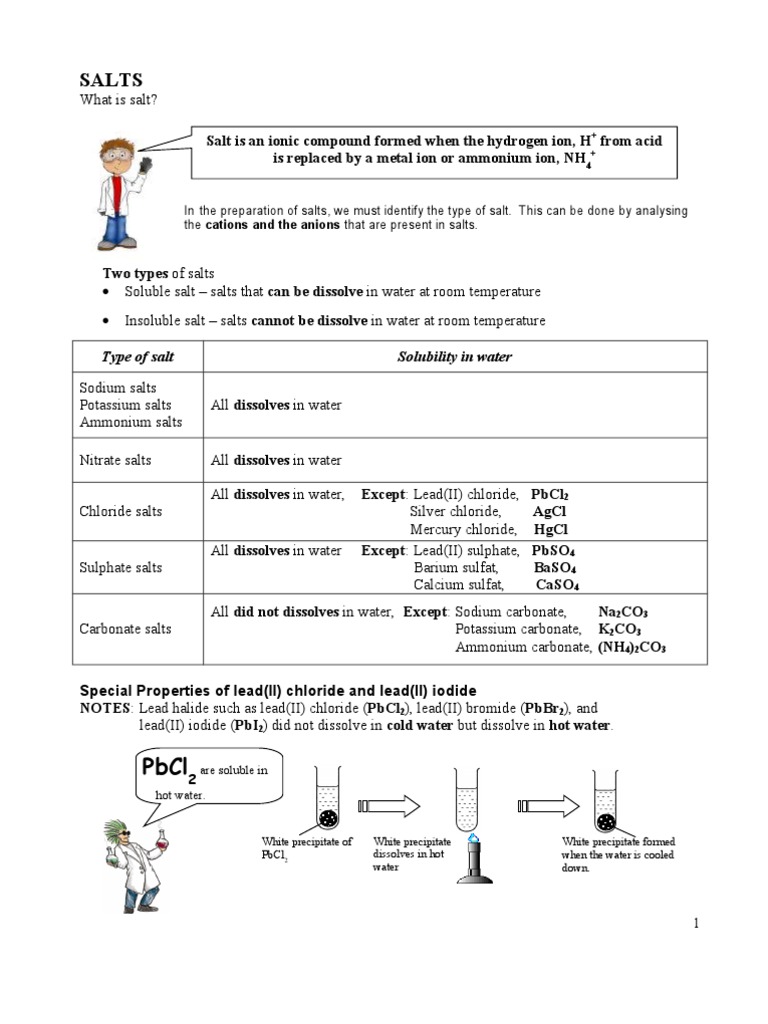 Notes Updates Salts | PDF