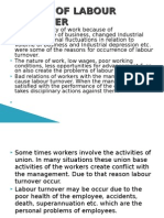 Causes of Labour Turnover