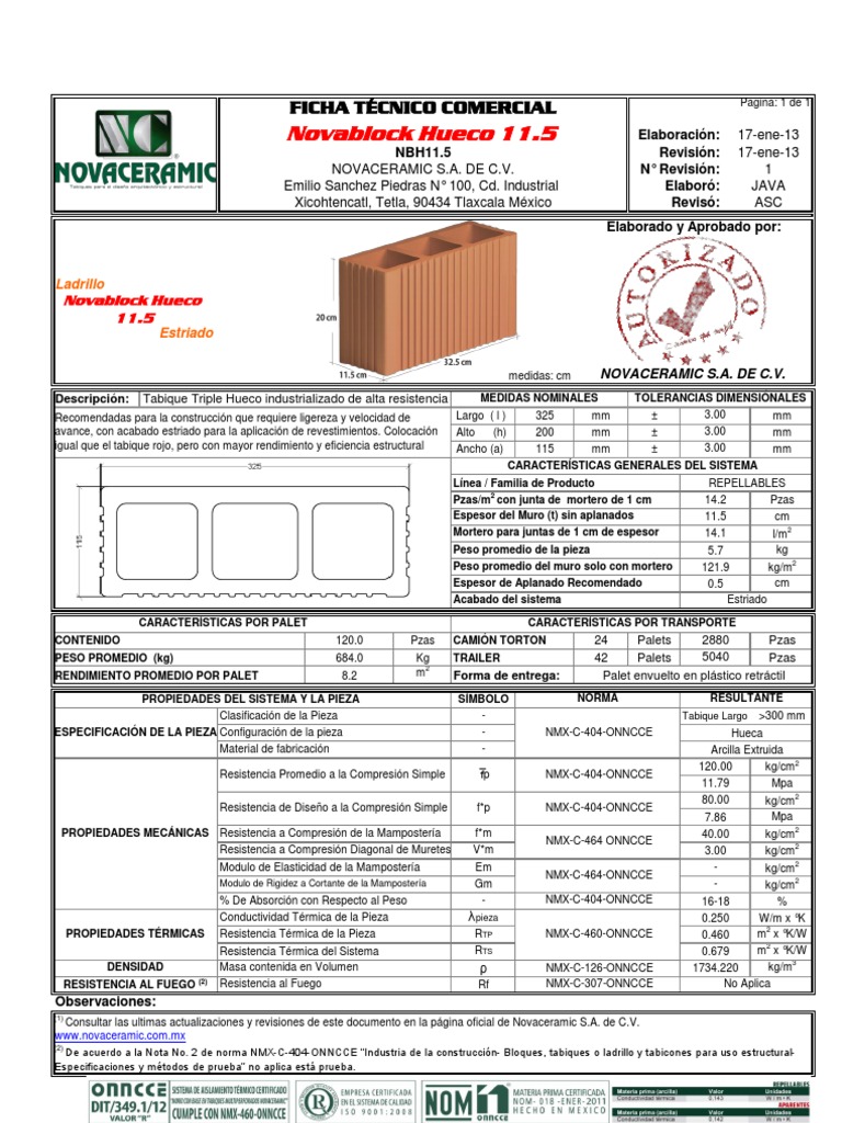 Novablock H11.5 | Ingeniería | Ingeniería de Edificación