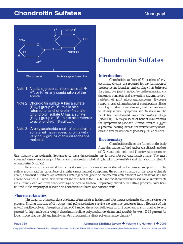 Chondroitin Sulfate PDF Osteoarthritis Clinical Trial