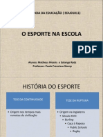 O ESPORTE NA ESCOLA - APRESENTAÇÃO