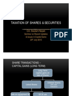 Taxation of Shares Securities