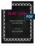 Binder Covers: Chalkboard Background By: Emily Wean Design
