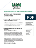 Writing Tech 2 Workshop Flyer Indiana Writing Project