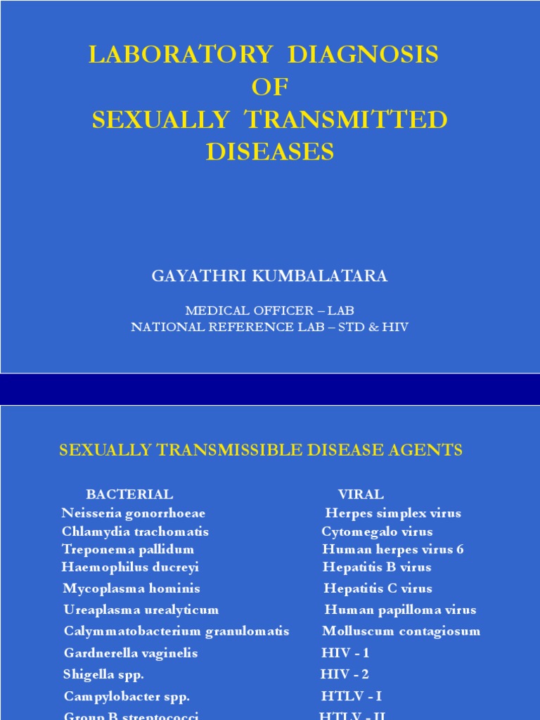 Laboratory Diagnosis of Sexually Transmited Diseases | Sexually ...