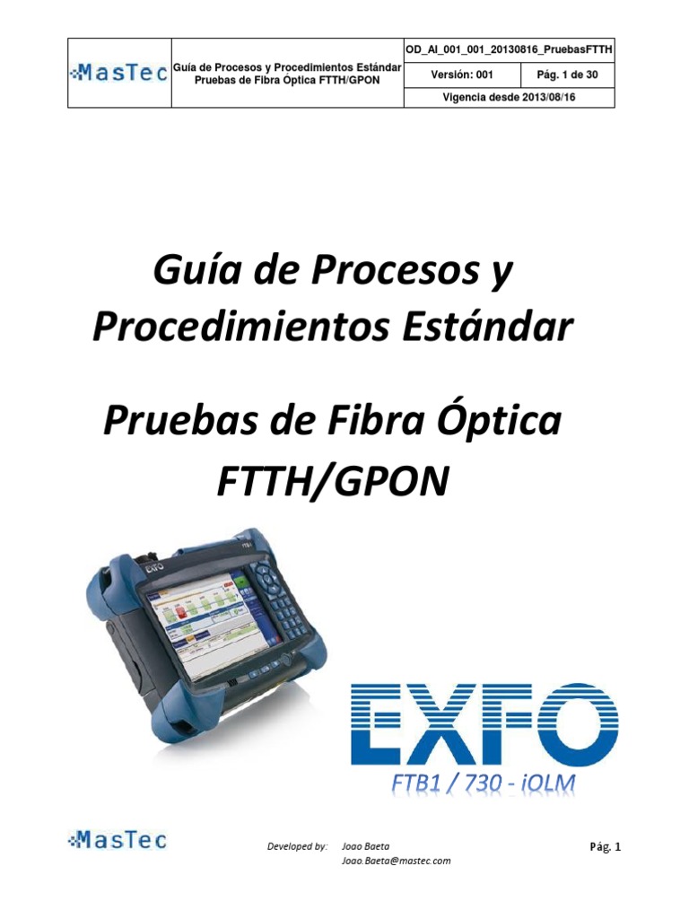 Guía de Pruebas de Fibra Óptica iOLM | PDF | Fibra a la X | Óptica