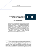 1985, Jose Joaquin Brunner, La participacion de los centros academicos privados.pdf