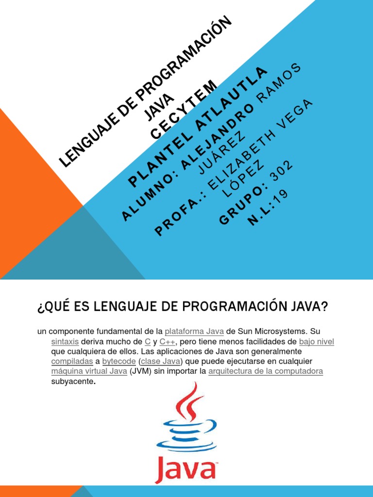 Introducción al Lenguaje de Programación Java | PDF | Java (lenguaje de ...