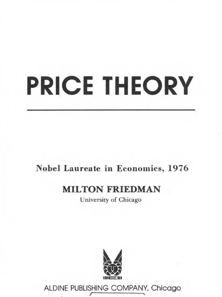 Milton Friedman『PRICE THEORY』1977年 Price Theory: 9780202309699: Economics Books @ Amazon.com