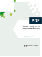 Organigrama Gobierno de España 2012 PDF