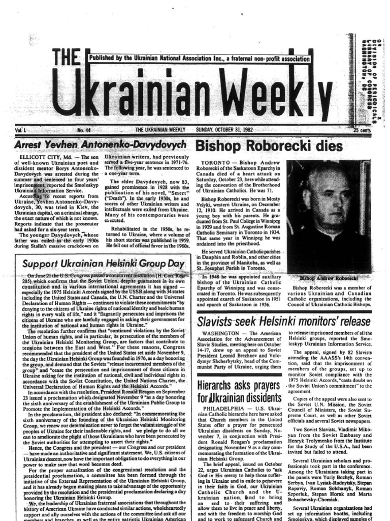 The Ukrainian Weekly 198244 Ukraine Amnesty International