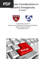 Anesthetic Considerations in Obstetric Emergencies