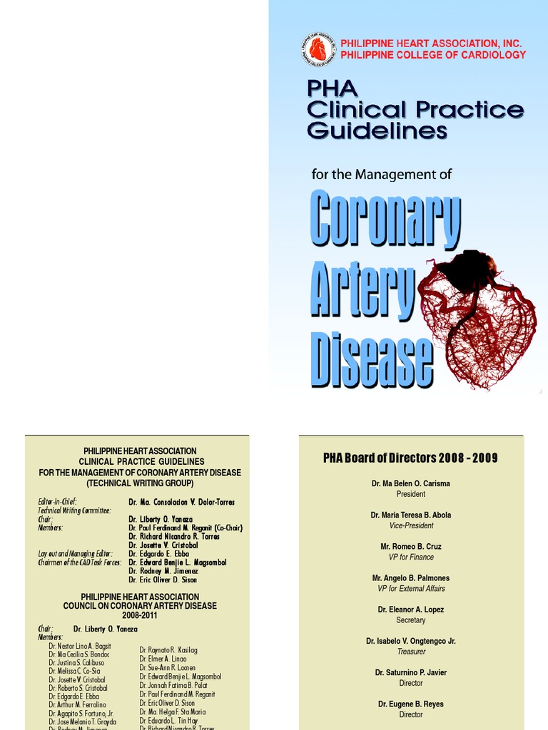 Coronary Artery Disease Management Guidelines | PDF | Angina Pectoris ...