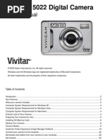 Vivicam 5022 Digital Camera: User S Manual