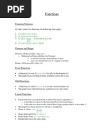 SAT II Math Level 2 Subject Test Notes: Functions