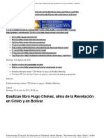 Bautizan Libro Hugo Chávez, Alma de La Rev. en Cristo y en Bolívar, 28-7-13