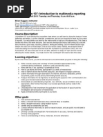 Journalism 107 Syllabus Fall 2013