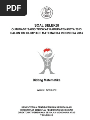 Soal Osn Matematika Sma Kab 2013