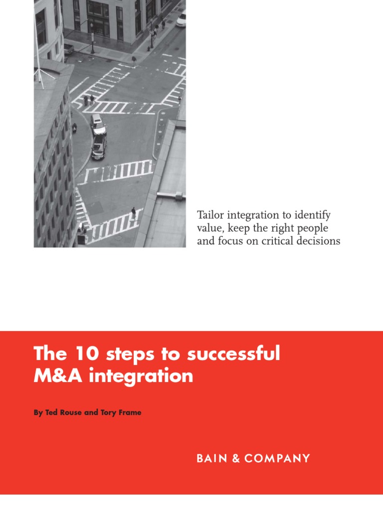 BB The 10 Steps To Successful M and A Integration | PDF